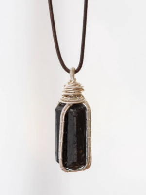 Spirit's Kiss | Siguniang Spirit Artisan Wire-Wrapped Black Tourmaline Pendant