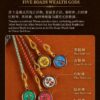 Himalayan Guardian: Hand-Painted Miniature Thangka of Five Wealth Deities Car Charm