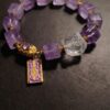 Himalayan Twilight Amethyst Snow Lion Guardian Bracelet | Tibetan Inspired Jewelry