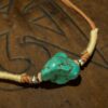 [Echoes of Time] Antique Tibetan Raw Turquoise Pendant | A Himalayan Guardian of Serenity
