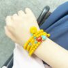 Himalayan-Inspired Natural Baltic Amber & Turquoise 108 Bead Mala Wrap Bracelet | Ping'an Kou of Tranquility