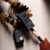 Authentic Tibetan Natural Goat Horn 108 Mala Beads - Spiritual Mala Necklace & Bracelet for Daily Presence