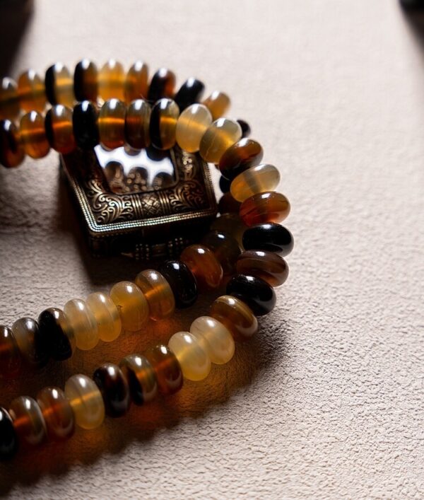 Authentic Tibetan Natural Goat Horn 108 Mala Beads - Spiritual Mala Necklace & Bracelet for Daily Presence