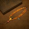 Qing Dynasty Antique Tibetan 108 Mala Beads | Aged Jade-Like Heritage Bracelet | Himalayan Spiritual Adornment