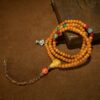 Qing Dynasty Antique Tibetan 108 Mala Beads | Aged Jade-Like Heritage Bracelet | Himalayan Spiritual Adornment