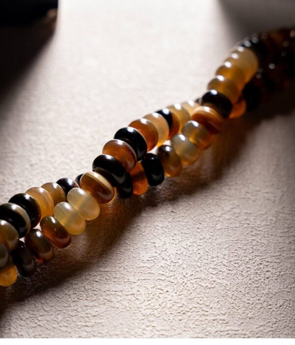Authentic Tibetan Natural Goat Horn 108 Mala Beads - Spiritual Mala Necklace & Bracelet for Daily Presence