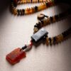 Authentic Tibetan Natural Goat Horn 108 Mala Beads - Spiritual Mala Necklace & Bracelet for Daily Presence