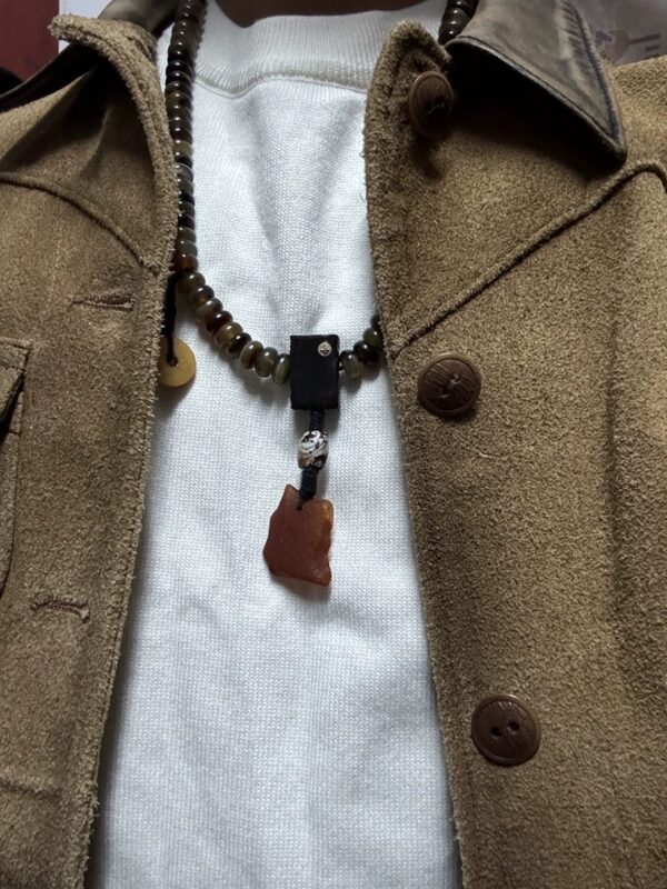 Authentic Tibetan Natural Goat Horn 108 Mala Beads - Spiritual Mala Necklace & Bracelet for Daily Presence