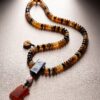 Authentic Tibetan Natural Goat Horn 108 Mala Beads - Spiritual Mala Necklace & Bracelet for Daily Presence
