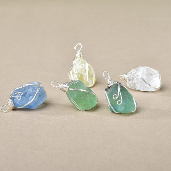 The Himalayan Palette | 8-Piece Handcrafted Raw Crystal Necklace Collection – Authentic Tibetan-Inspired Artisan Set