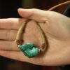 [Echoes of Time] Antique Tibetan Raw Turquoise Pendant | A Himalayan Guardian of Serenity