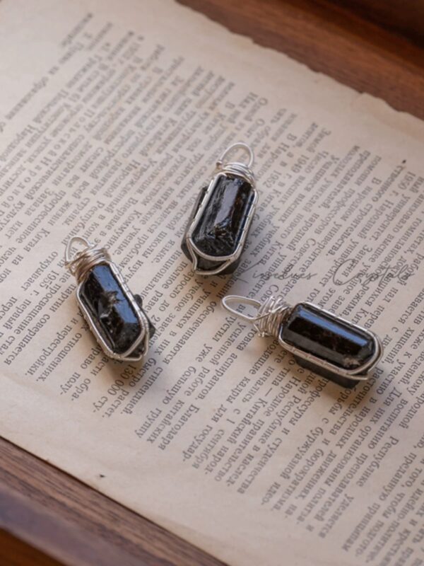 Spirit's Kiss | Siguniang Spirit Artisan Wire-Wrapped Black Tourmaline Pendant