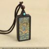 Sacred Geometry & Zodiac Guardian: Handmade Ebony Wood Tibetan Necklace