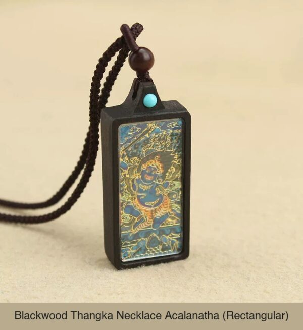 Sacred Geometry & Zodiac Guardian: Handmade Ebony Wood Tibetan Necklace