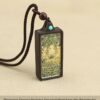 Sacred Geometry & Zodiac Guardian: Handmade Ebony Wood Tibetan Necklace