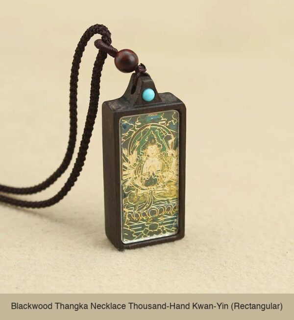 Sacred Geometry & Zodiac Guardian: Handmade Ebony Wood Tibetan Necklace