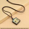Sacred Geometry & Zodiac Guardian: Handmade Ebony Wood Tibetan Necklace