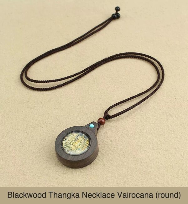 Sacred Geometry & Zodiac Guardian: Handmade Ebony Wood Tibetan Necklace