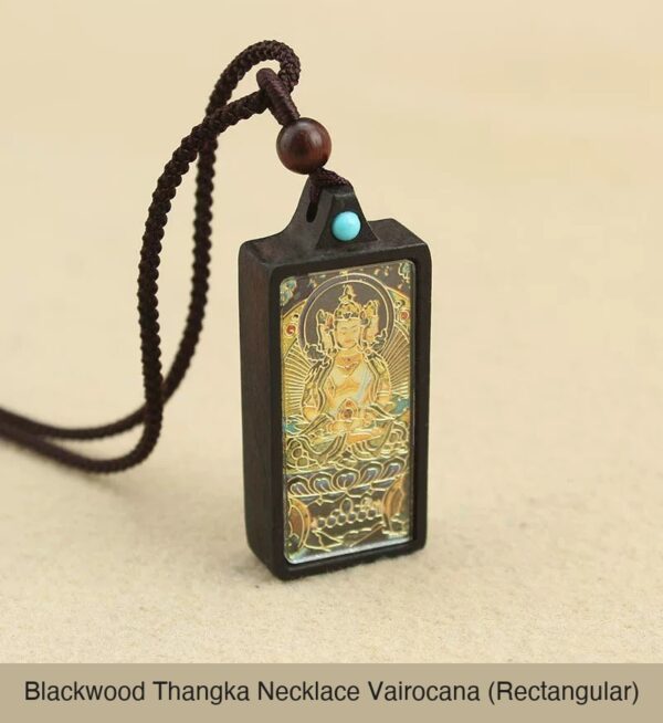 Sacred Geometry & Zodiac Guardian: Handmade Ebony Wood Tibetan Necklace