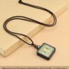 Sacred Geometry & Zodiac Guardian: Handmade Ebony Wood Tibetan Necklace