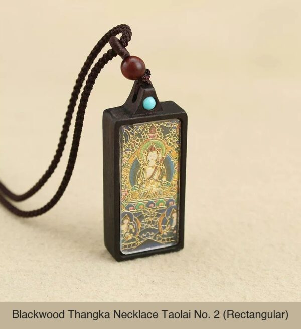 Sacred Geometry & Zodiac Guardian: Handmade Ebony Wood Tibetan Necklace