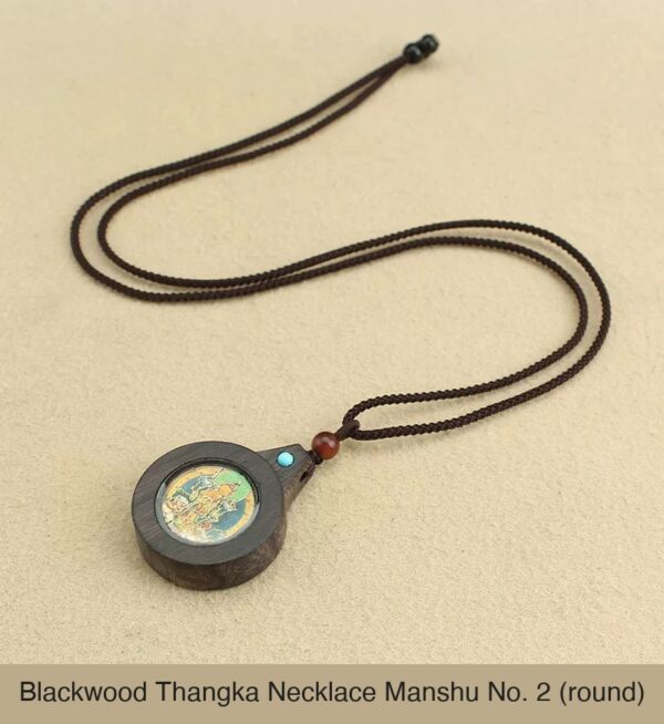 Sacred Geometry & Zodiac Guardian: Handmade Ebony Wood Tibetan Necklace