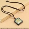Sacred Geometry & Zodiac Guardian: Handmade Ebony Wood Tibetan Necklace