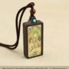 Sacred Geometry & Zodiac Guardian: Handmade Ebony Wood Tibetan Necklace