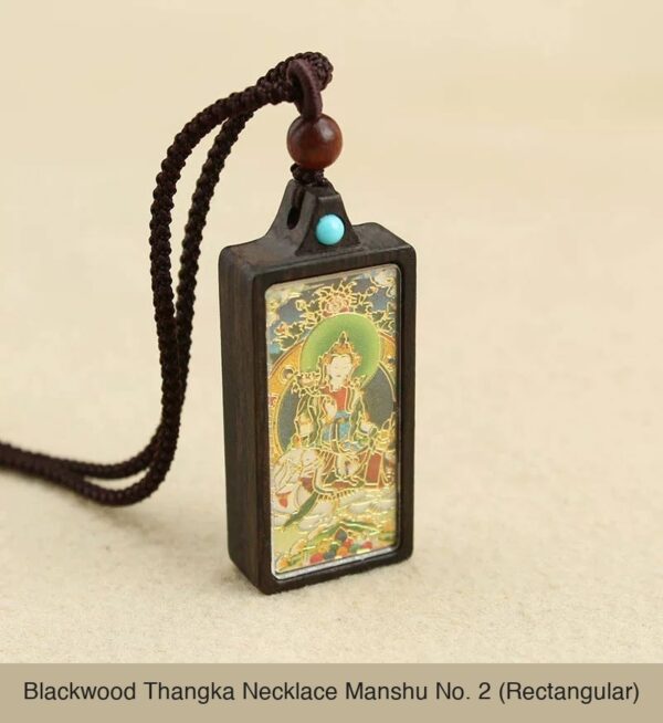 Sacred Geometry & Zodiac Guardian: Handmade Ebony Wood Tibetan Necklace