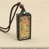 Sacred Geometry & Zodiac Guardian: Handmade Ebony Wood Tibetan Necklace