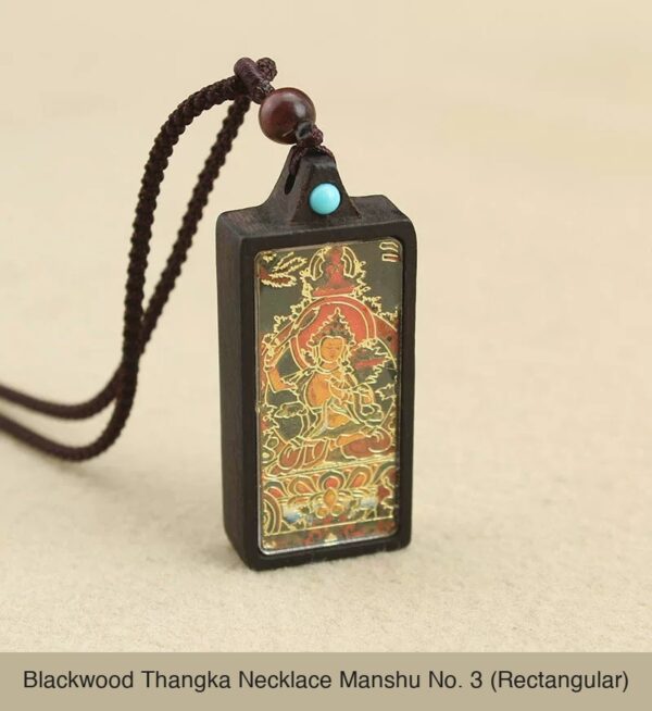 Sacred Geometry & Zodiac Guardian: Handmade Ebony Wood Tibetan Necklace