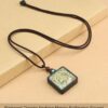 Sacred Geometry & Zodiac Guardian: Handmade Ebony Wood Tibetan Necklace