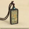 Sacred Geometry & Zodiac Guardian: Handmade Ebony Wood Tibetan Necklace