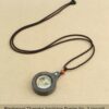 Sacred Geometry & Zodiac Guardian: Handmade Ebony Wood Tibetan Necklace