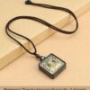 Sacred Geometry & Zodiac Guardian: Handmade Ebony Wood Tibetan Necklace