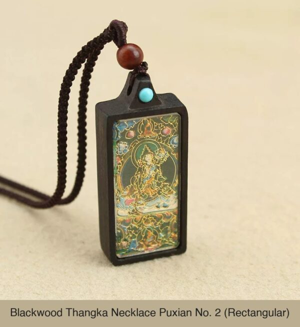 Sacred Geometry & Zodiac Guardian: Handmade Ebony Wood Tibetan Necklace