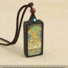 Sacred Geometry & Zodiac Guardian: Handmade Ebony Wood Tibetan Necklace