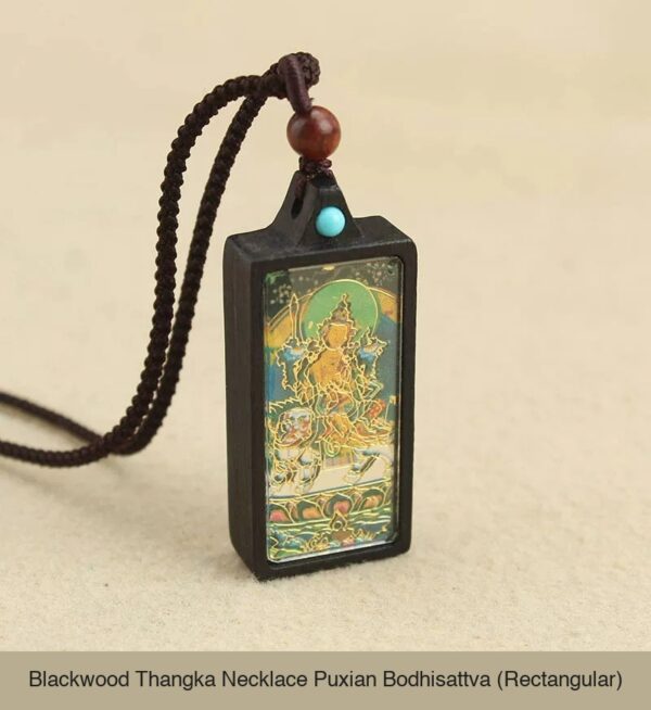 Sacred Geometry & Zodiac Guardian: Handmade Ebony Wood Tibetan Necklace