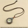 Sacred Geometry & Zodiac Guardian: Handmade Ebony Wood Tibetan Necklace