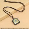 Sacred Geometry & Zodiac Guardian: Handmade Ebony Wood Tibetan Necklace