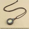 Sacred Geometry & Zodiac Guardian: Handmade Ebony Wood Tibetan Necklace