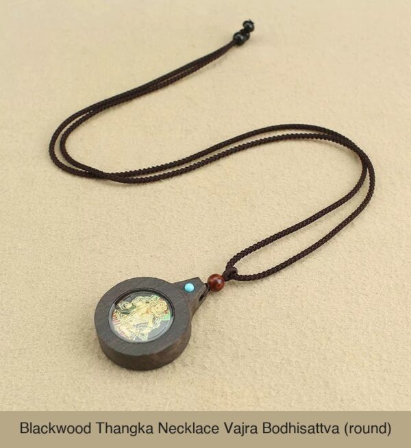 Sacred Geometry & Zodiac Guardian: Handmade Ebony Wood Tibetan Necklace