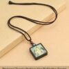 Sacred Geometry & Zodiac Guardian: Handmade Ebony Wood Tibetan Necklace