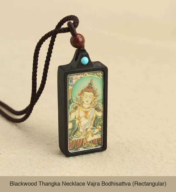 Sacred Geometry & Zodiac Guardian: Handmade Ebony Wood Tibetan Necklace