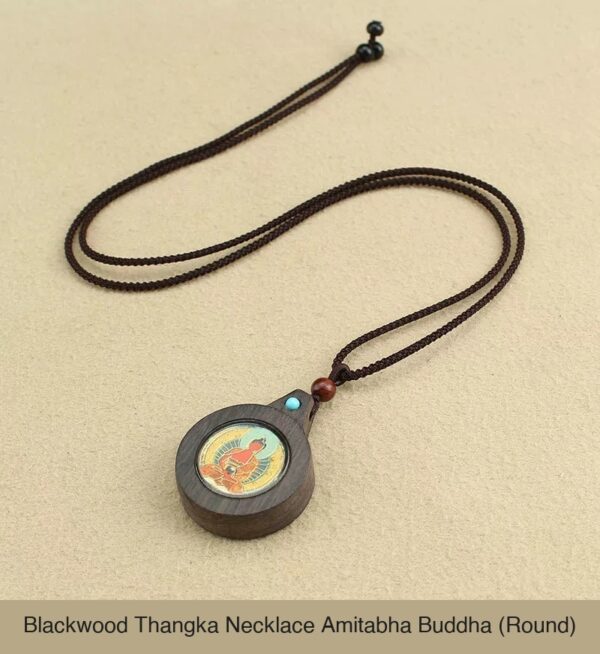 Sacred Geometry & Zodiac Guardian: Handmade Ebony Wood Tibetan Necklace