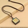 Sacred Geometry & Zodiac Guardian: Handmade Ebony Wood Tibetan Necklace