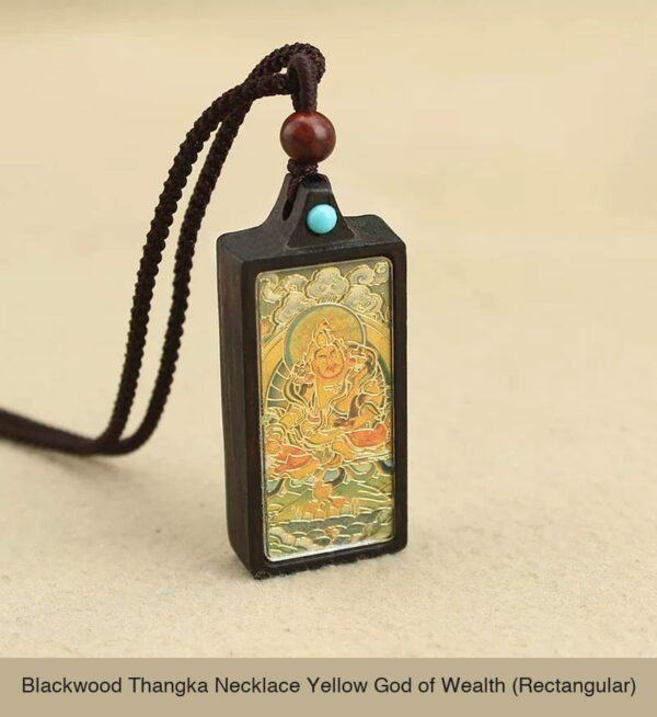 Sacred Geometry & Zodiac Guardian: Handmade Ebony Wood Tibetan Necklace