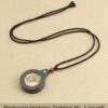Sacred Geometry & Zodiac Guardian: Handmade Ebony Wood Tibetan Necklace
